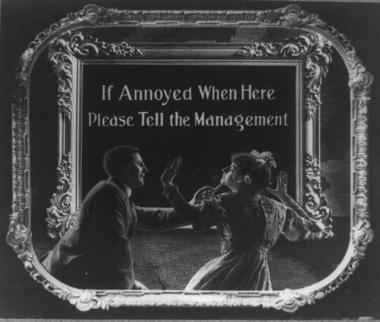 Silent Movie Theater Etiquette Slides 1912