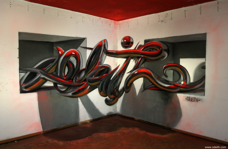 Anamorphic Graffiti by Sergio Odeith