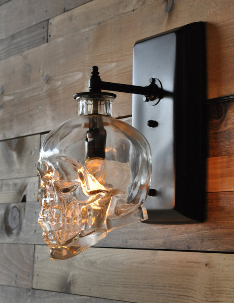 Side View Skull Sconce