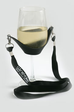 Wine Yoke, A Hands-Free Wine Glass Holder That's Worn Around the Neck