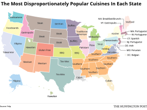 The Most Disproportionately Popular Cuisine In Each State
