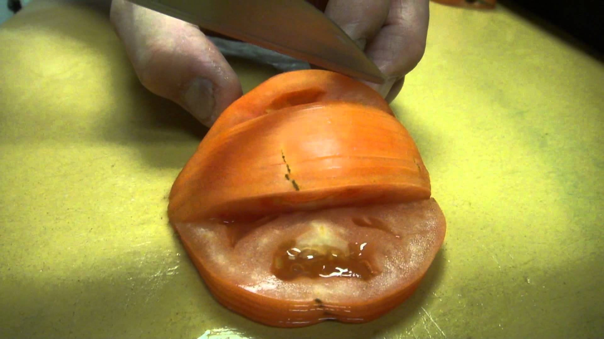 A Master Sushi Chef Makes A Complex Garnish By Cutting Super Thin