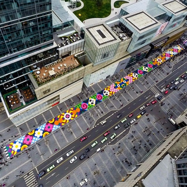 Giant Candy Carpet Mosaic in China