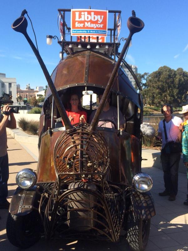 Libby Schaaf snail car