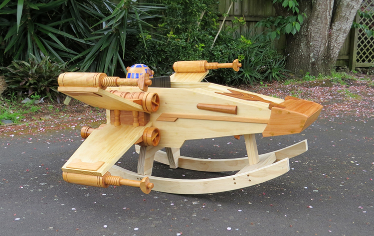 Rocking Ride-in Spaceship by StevesWoodenToys