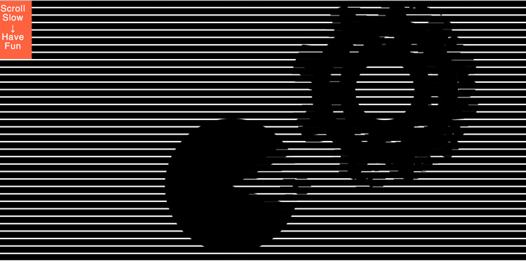 Scroll Slow, Have Fun', Scanimation-Style Optical Illusions That Are  Animated by Moving a Browser Scrollbar