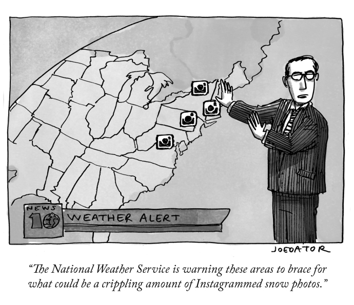 The New Yorker' Demonstrates a Potential Social Media Threat Posed by  Winter Storm Juno With a Clever Cartoon
