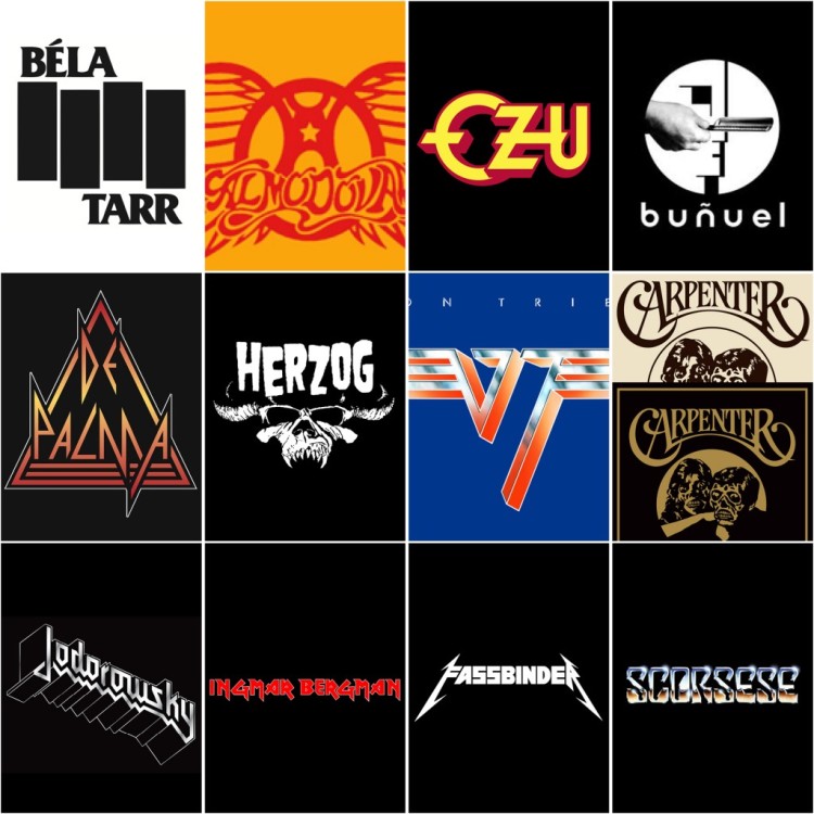 Cinemetal Concert Style T Shirts Featuring The Names Of Famous
