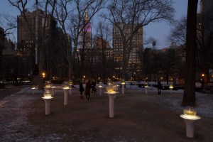 Gazing Globes in Madison Square Park