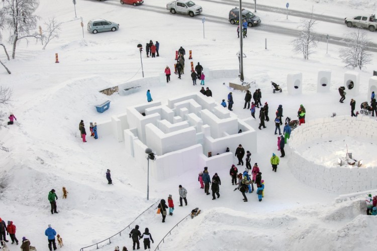 Snow and Ice Playground in Sweden