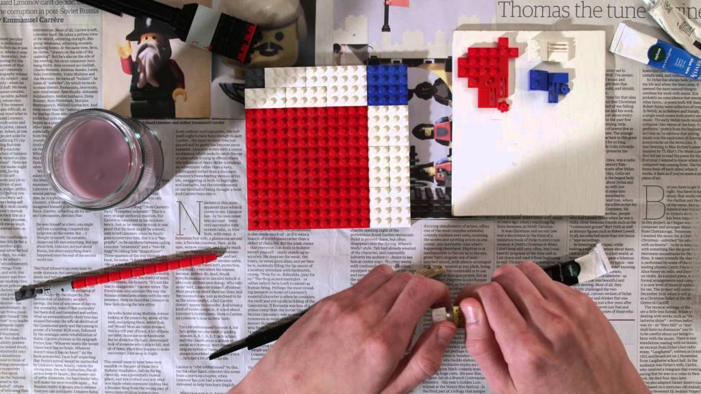 An Artist Paints With LEGO Bricks in Clever StopMotion Animation