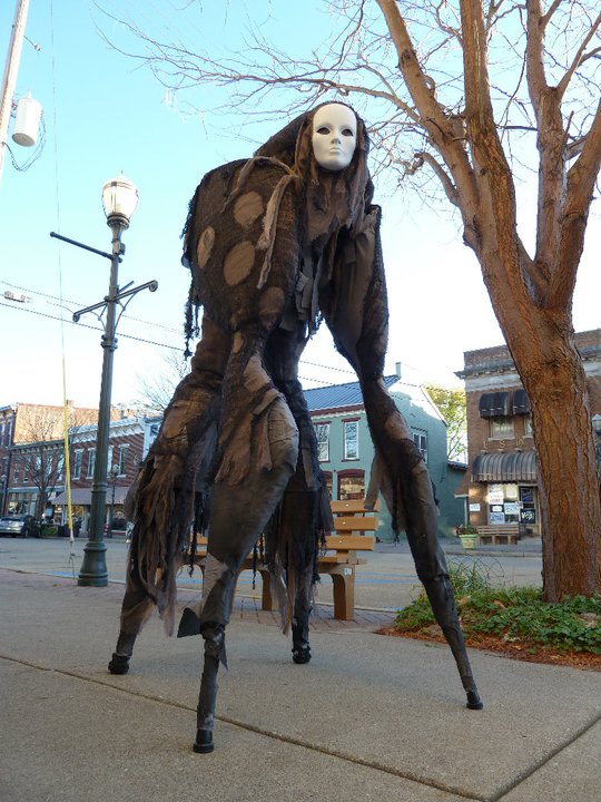 Fantastically Creepy 'Stilt Spirit' Costume Allows the Wearer to Walk
