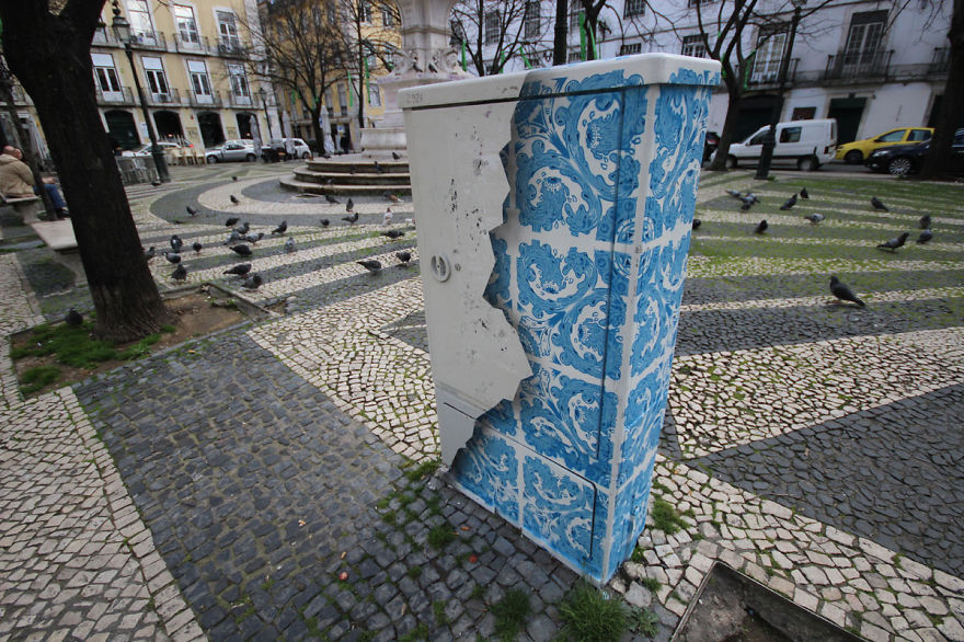 Portuguese Artist Creates Street Art Inspired by Traditional Portuguese