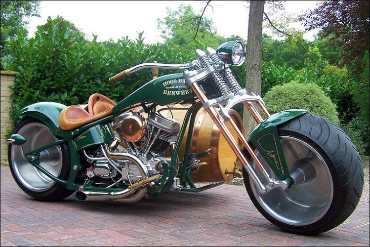 The Beer Engine, A Specialty Motorcycle With a Beer Barrel for a