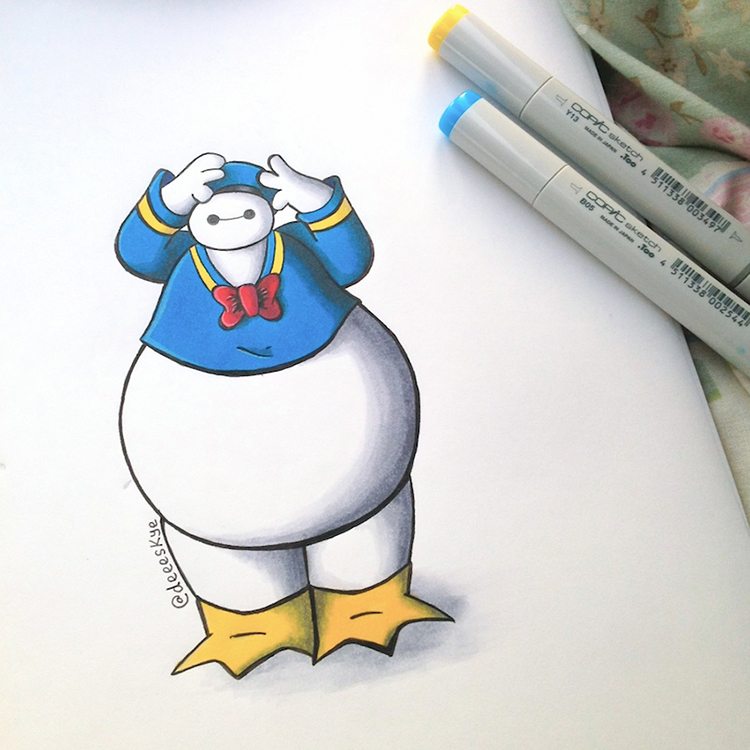 Baymax Dressed as Donald Duck