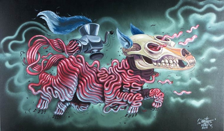 New Dissected Character Murals by Nychos