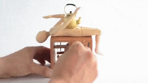 Whimsical Wooden Automaton by  Kazuaki Harada