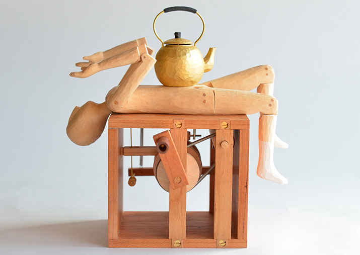 Whimsical Wooden Automaton by  Kazuaki Harada