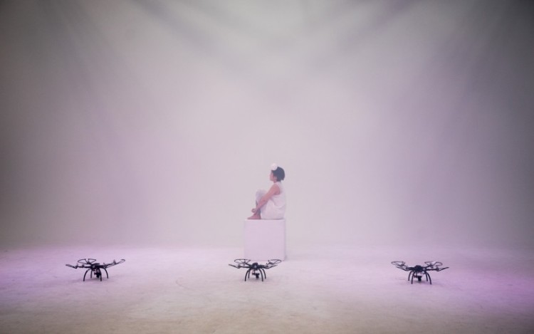 Dance Performance With Spotlight Drones