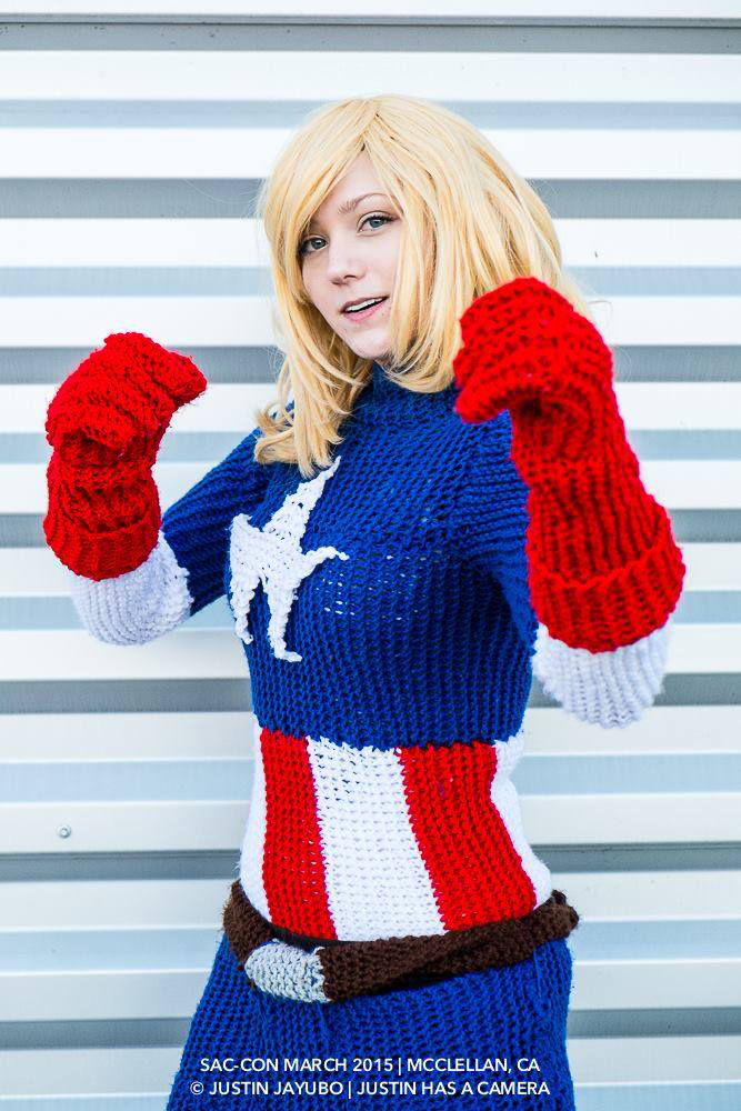 Knitted Captain America
