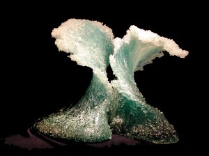 Ocean wave glass crashing
