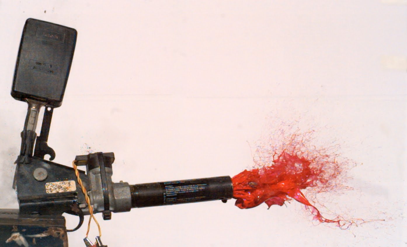 A Slow Motion Of Pyrotechnic Seat Belt Pretensioner Activating At 28 000 Frames Per Second
