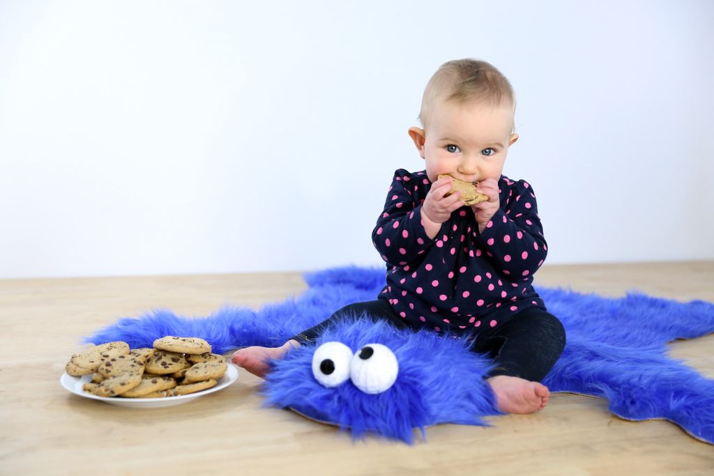 How to Make a DIY Cookie Monster Fur Rug and Cookie Pillows