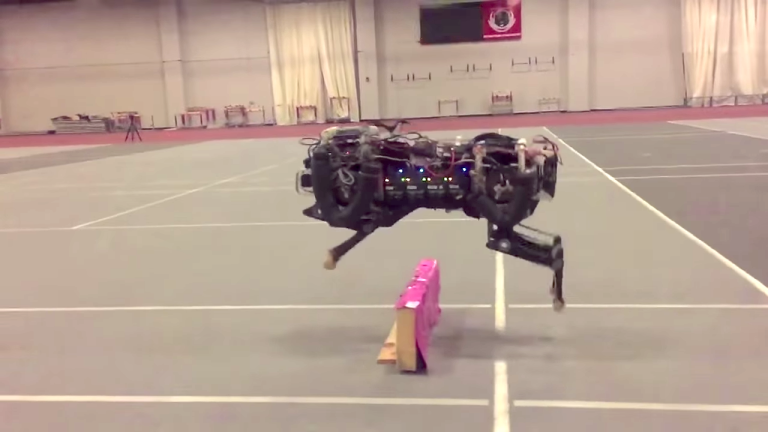 MIT cheetah robot lands the running jump