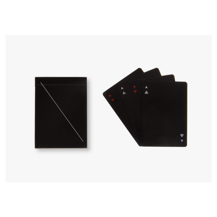 Minim playing cards black