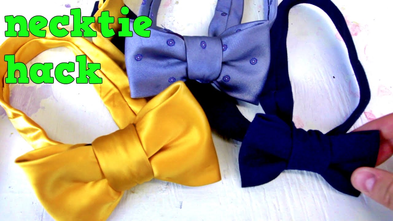 A Demonstration of How to Tie a Regular Necktie Into a Bow Tie