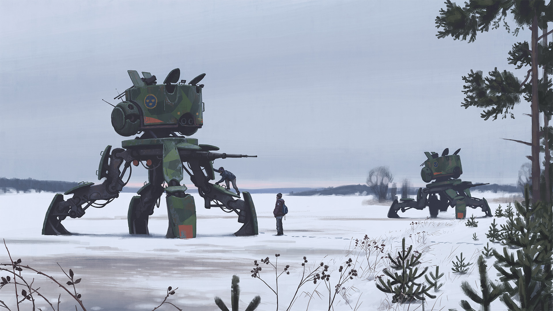 New Art Books of Simon Stålenhag's Fantastic Retrofuturistic Paintings