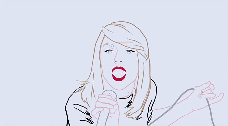 Redrawing Taylor Swift - Shake it Off Rotoscoped