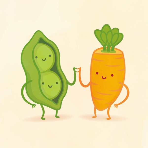 peas and carrots