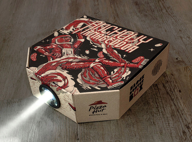 A Pizza Hut Box That Turns a Smartphone Into a Projector With an