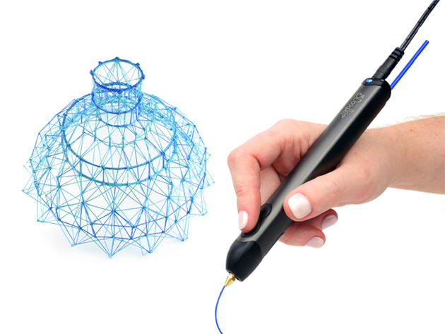 HOMECUBE 3D Doodle Printing Pen LCD Screen 3 Free PLA Filaments Set AA UK Plug 