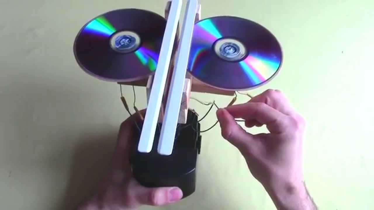 A Compact Disk Powered Paper Airplane Launcher