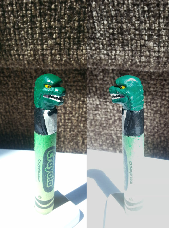 Classy Godzilla Carved Crayon