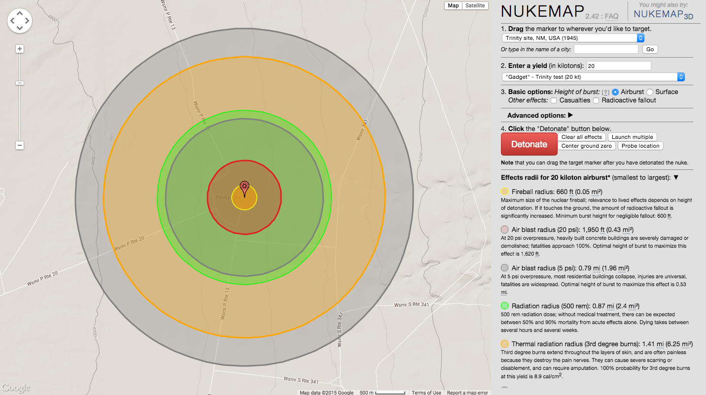 Nukemap 3d на русском. Nukemap. Нукемап. Trinity Test site scheme.