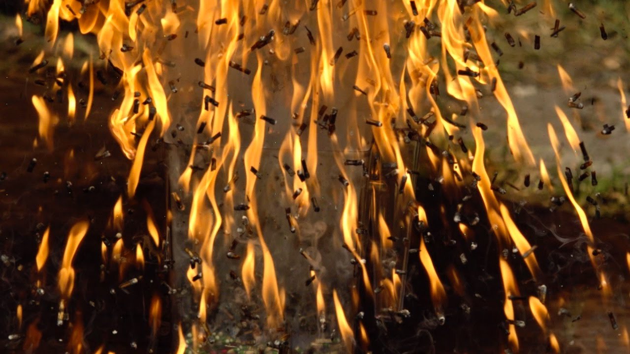 A Match Head Bomb Made Up of 6,000 Match Heads Is Ignited and Filmed in