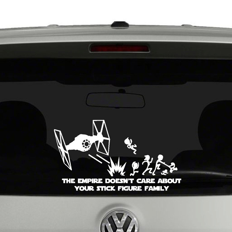 Star Wars Vinyl Car Stickers Featuring TIE Fighters Blasting the
