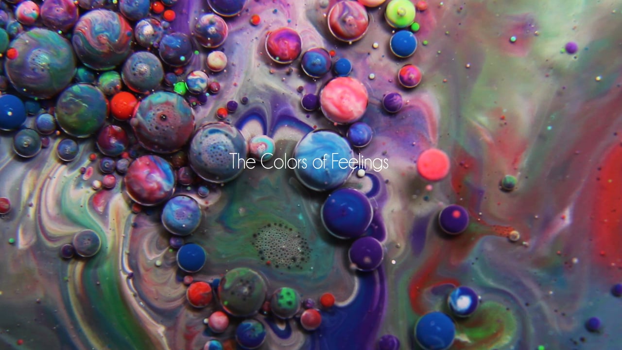 'The Colors of Feelings', Varying Hues of Textured Paint Visually