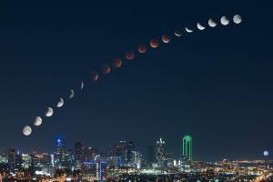 Super Blood Moon Timelapse Photo
