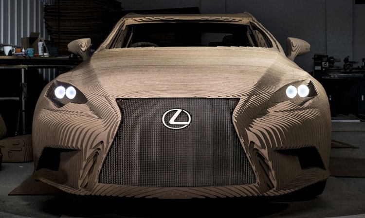 Lexus Origami Cardboard Car