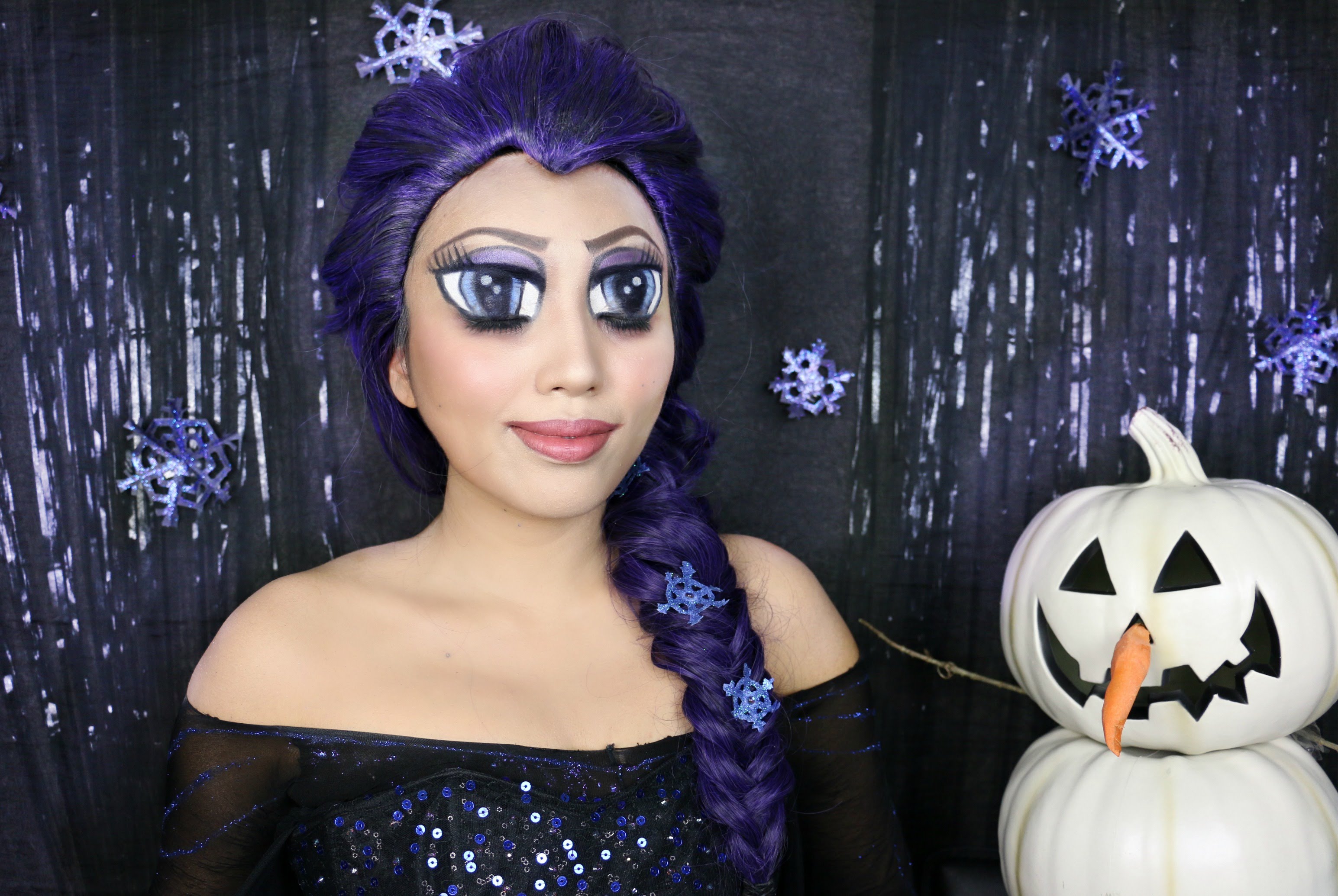 A Showing To Make Anime Big Eyes Using To Look Like Elsa 'Frozen'