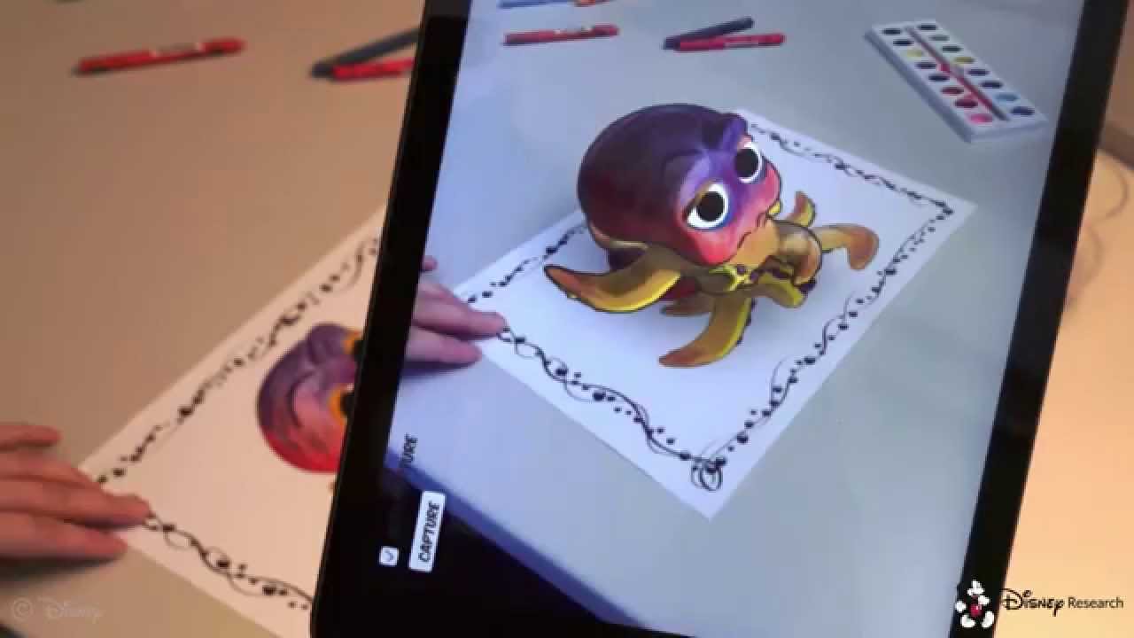Download Disney Research App Turns Coloring Book Drawings Into 3D Objects on Screen That Retain the ...