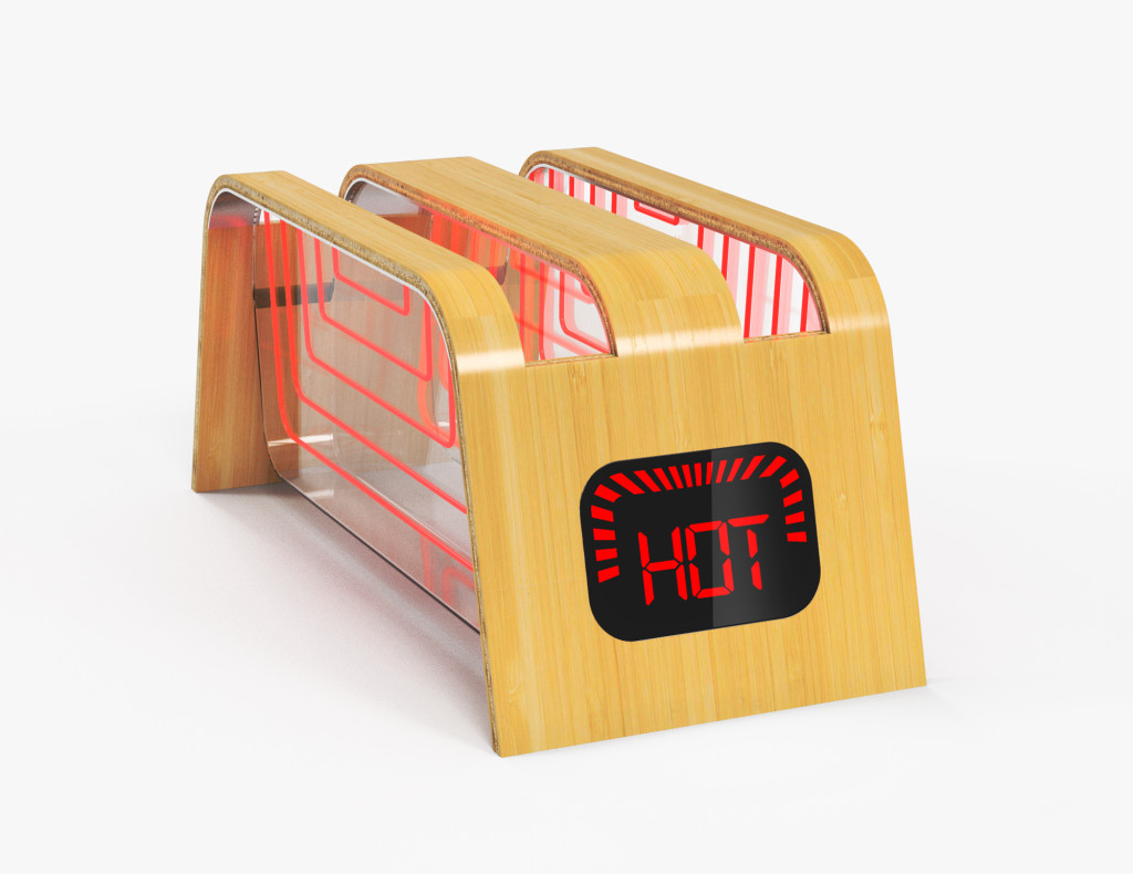 A Brilliantly Designed Slimline Transparent Toaster Made From