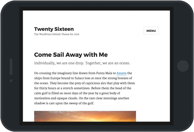 WordPress Twenty Sixteen