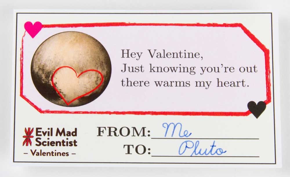 Evil Mad Scientist Pluto Heart Valentine