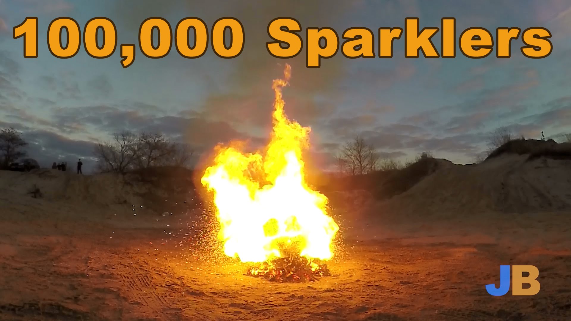 Lighting Up A Giant Tower Of 100 000 Sparklers