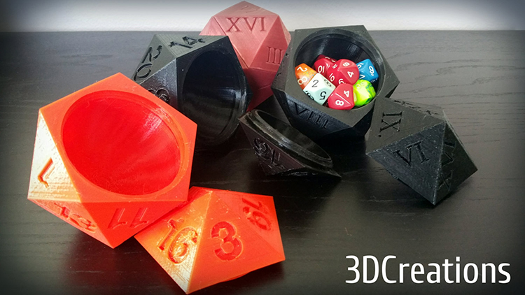modul Overleve galning A 3D Printed d20 Die Box With Plenty of Storage Space for Stashing Actual  Dice